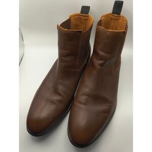 Enzo Testi Brown Leather Chelsea Boots Mens Size 42 Made in Spain